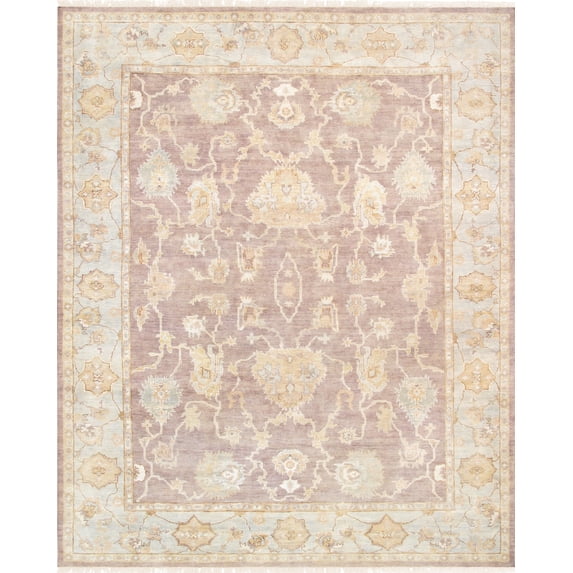 Pasargad Home Oushak Collection Hand-Knotted Lamb's Wool Area Rug- 9' 3" X 11' 10"
