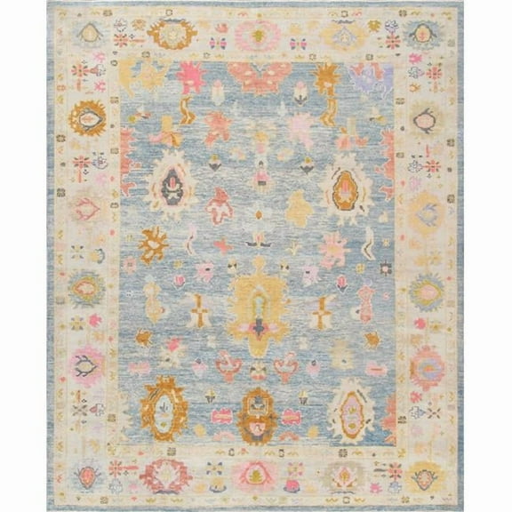 Pasargad Home Oushak Collection Hand-Knotted Wool Area Rug-11' 7" X 14' 2"