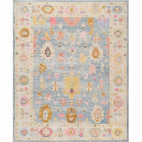 Pasargad Home Oushak Collection Hand-Knotted Wool Area Rug-11' 7" X 14' 2"