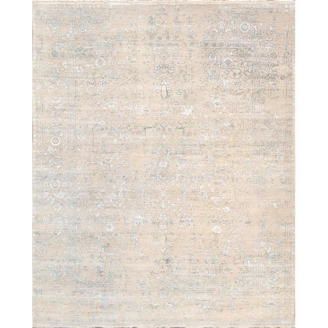 Elysian Blue Hand-Knotted Wool 9'8" x 8' Area Rug