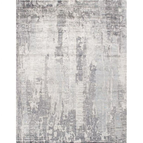 Pasargad Home PG-1891-1 9x12 Pasargad Home Modern Collection Hand-Knotted Silk & Wool Area Rug