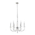 thumbnail image 1 of Pasargad Home Hestia Contemporary Metal & Crystal Chandelier in Chrome/Clear, 1 of 5