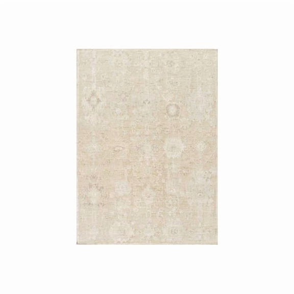 Pasargad Home PLO-07 10X14 Oushak Hand-Knotted Tan/Beige Wool Area Rug