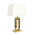 thumbnail image 1 of Pasargad Home PMT-30147 28 x 17 x 9 in. Astoria Collection Modern Metal Transparent Body Table Lamp with E27 Bulb, White & Gold, 1 of 7