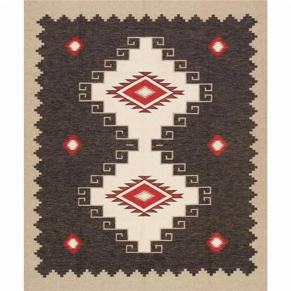 Pasargad Home PNT-361 8x10 Tuscany Reversible Wool Light Brown/Ivory Area Rug