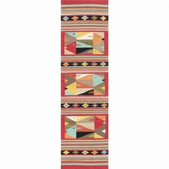 Pasargad Home PNT-414 2.06x10 Tuscany Reversible Wool Multi Area Rug