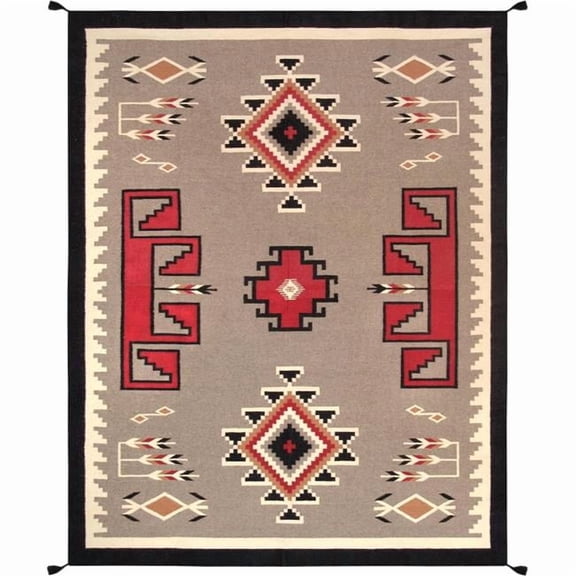 Pasargad Home PNT-82 10x14 Tuscany Reversible Wool Mocha/Black Area Rug