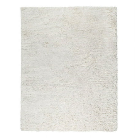 Pasargad Home Paris Shag Hand-Woven Poly & Cotton Area Rug-10' 0" X 14' 0" Ivory