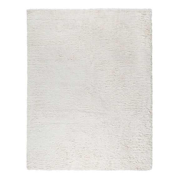 Pasargad Home Paris Shag Hand-Woven Poly & Cotton Area Rug-10' 0" X 14' 0" Ivory