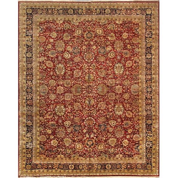 Pasargad Home Pasargad Home Agra Collection Hand-Knotted Lamb's Wool Area Rug-12' 1' X 15' 1' - Red