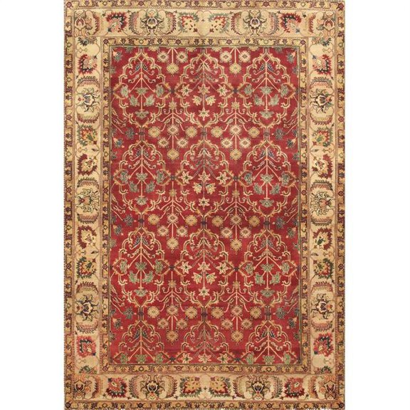 Pasargad Home Pasargad Home Agra Collection Hand-Knotted Lamb's Wool Area Rug- - 6' 3' X 8' 9'