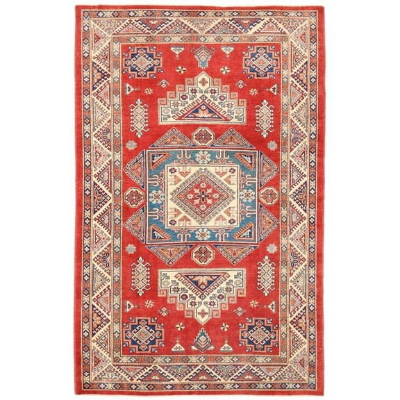 Pasargad Home Pasargad Home Kazak Collection Wool Area Rug- 6' 2' X 9'10'