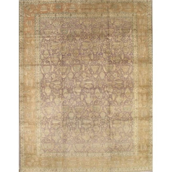 Pasargad Home Pasargad Home Vintage Persian Tabriz Collection Wool Area Rug - Purple - 9'8'x12'6'