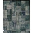 thumbnail image 1 of Pasargad Home Patchwork 80" x 99" Hand-Knotted Wool Area Rug in Silver/Green, 1 of 1
