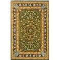 thumbnail image 1 of Pasargad Home Qum 30" x 48" Hand-Knotted Pure Silk Area Rug in Green, 1 of 1