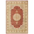 thumbnail image 1 of Pasargad Home Qum 94" x 139" Hand-Knotted Pure Silk Area Rug in Red Coral, 1 of 4