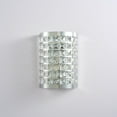 thumbnail image 1 of Pasargad Home Rene Contemporary Metal & Crystal Sconce Light in Chrome/Clear, 1 of 3