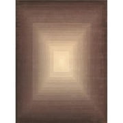 Pasargad Home Rodeo Collection Hand-Tufted Brown/Ivory Bsilk & Wool Area Rug- 9' 9" X 13' 9"