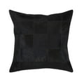 thumbnail image 1 of Pasargad Home Safari Checkered Black Cowhide 17 Inch Decorative Throw Pillow, 1 of 5