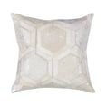 thumbnail image 1 of Pasargad Home Safari Geometric Silver Cowhide 17 Inch Decorative Throw Pillow, 1 of 4