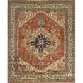 thumbnail image 1 of Pasargad Home Serapi 12' x 12' Hand-Knotted Wool Rust/Ivory Square Rug - All Ages, Indoors, 1 of 4
