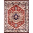thumbnail image 1 of Pasargad Home Serapi 5' x 8' Hand-Knotted Wool Rust/Ivory Rug - All Ages, Indoors, 1 of 6