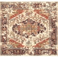 thumbnail image 1 of Pasargad Home Serapi 8' x 8' Hand-Knotted Wool Ivory/Navy Square Rug - All Ages, Indoors, 1 of 5