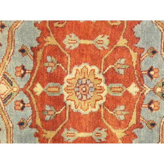 Pasargad Home Serapi Collection Hand-Knotted Rust Wool Area Rug- 8' 0" X 10' 2"