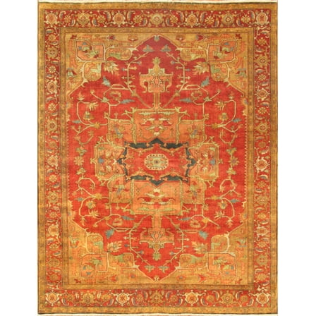Pasargad Home Serapi Collection Hand-Knotted Wool Area Rug- 10' 1" X 14' 2"