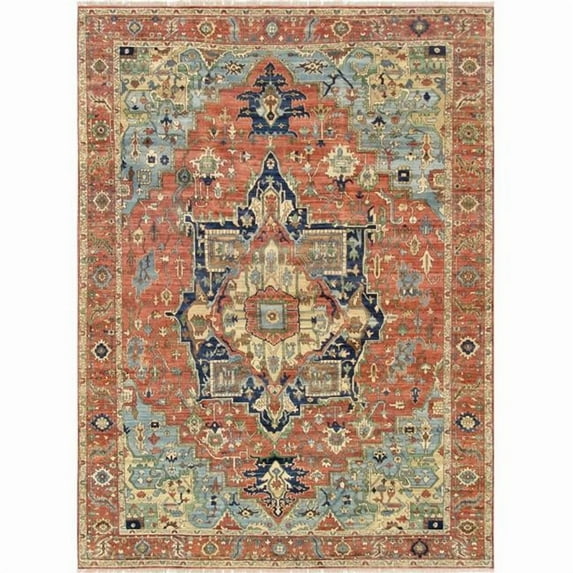 Pasargad PH-6 8X10 7 ft. 9 in. x 9 ft. 10 in. Serapi Hand-Knotted Wool Area Rug, Multi-Color