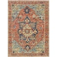 thumbnail image 1 of Pasargad Home Serapi 9' x 12' Hand-Knotted Wool Rust Rug - All Ages, Indoors, 1 of 7