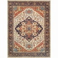 thumbnail image 1 of Pasargad Home Serapi 10' x 10' Hand-Knotted Wool Ivory/Navy Rug - All Ages, Indoors, 1 of 5