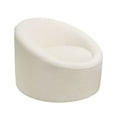 thumbnail image 1 of Pasargad Home Sienna Modern Poly Fabric & Iron Swivel Chair in Ivory, 1 of 2
