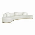 thumbnail image 1 of Pasargad Home Simona Collection Modern Curved Sofa, Ivory, 1 of 4