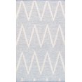 thumbnail image 1 of Pasargad Home Simplicity 4' x 6' Hand-Woven Cotton Aqua/Ivory Rug - All Ages, Indoors, 1 of 5