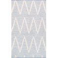 thumbnail image 1 of Pasargad Home Simplicity 5' x 8' Hand-Woven Cotton Aqua/Ivory Rug - All Ages, Indoors, 1 of 5