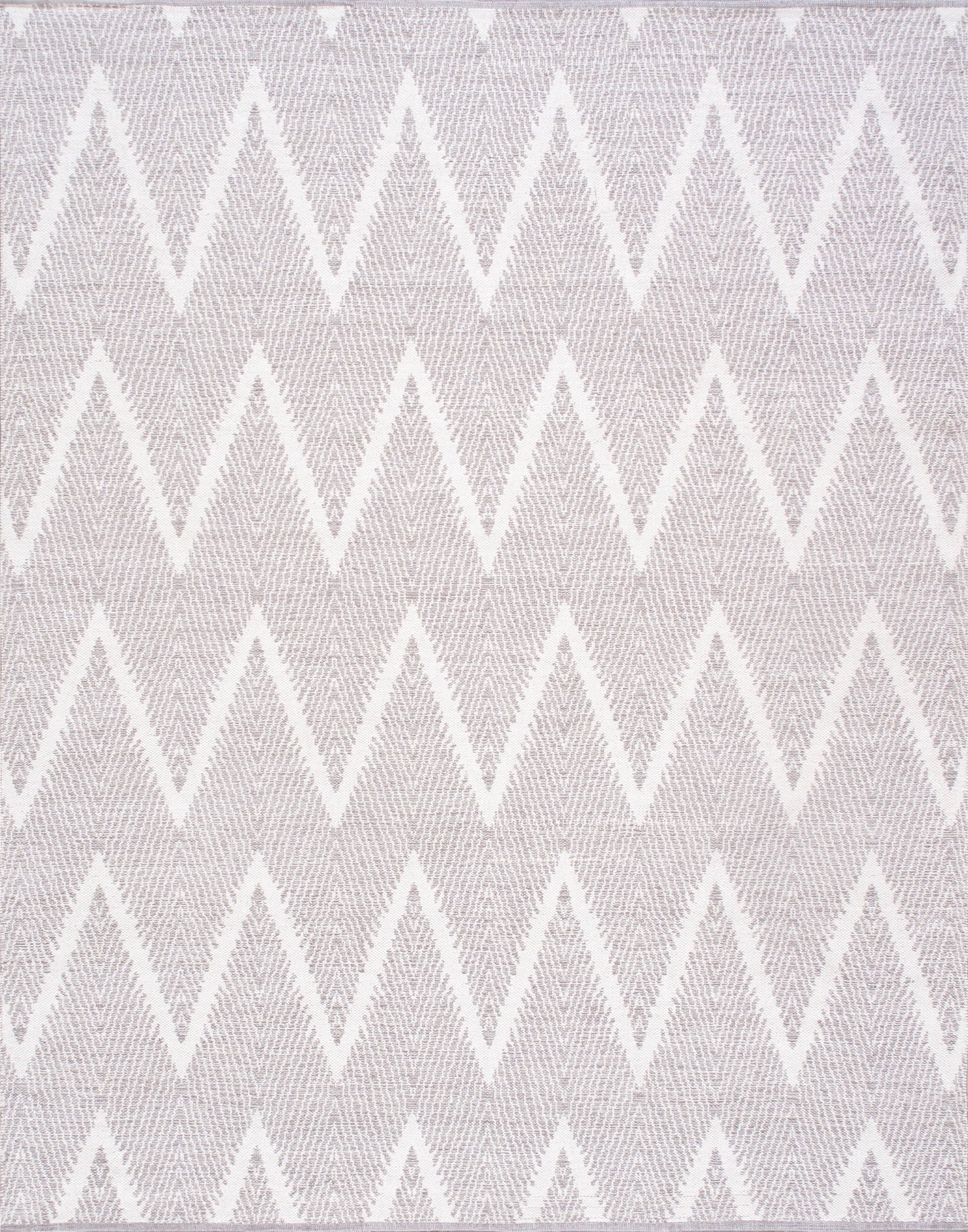 Contemporary Chevron Hand-Woven Cotton Rug, 5' x 8', Gray