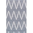 thumbnail image 1 of Pasargad Home Simplicity 8' x 10' Hand-Woven Cotton Navy/Ivory Rug - All Ages, Indoors, 1 of 5