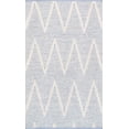 thumbnail image 1 of Pasargad Home Simplicity 9' x 12' Hand-Woven Cotton Aqua/Ivory Rug - All Ages, Indoors, 1 of 9