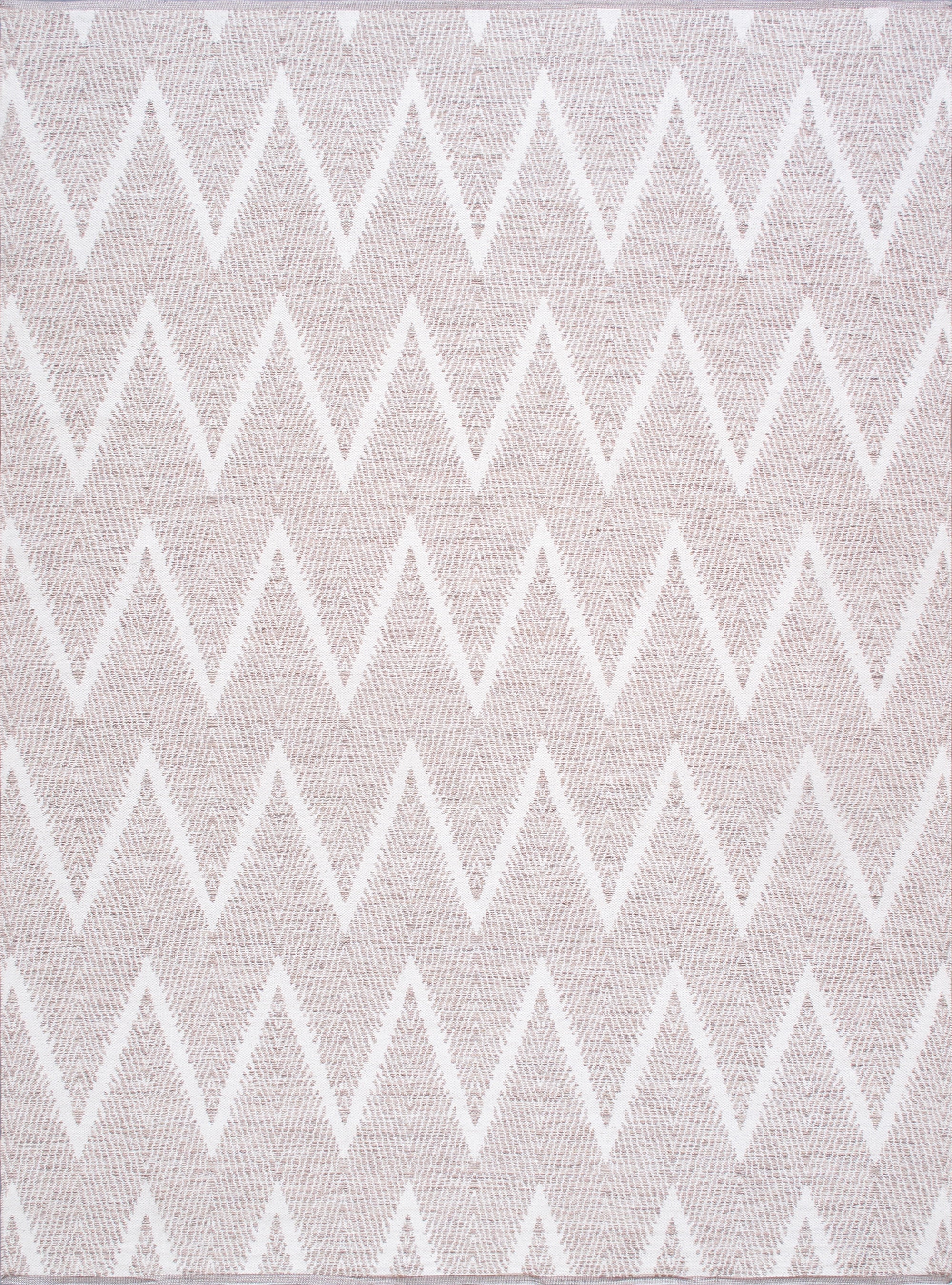 Simplicity Handmade Flatweave Cotton Beige Rug 9' x 12'