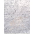 thumbnail image 1 of Pasargad Home Starburst Collection Power-Loomed White/Grey Area Rug- 4' x 6', For Indoor Space and all Age of Group, 1 of 5