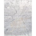 thumbnail image 1 of Pasargad Home Starburst Collection Power-Loomed White/Grey Area Rug- 8' x 10', For Indoor Space and all Age of Group, 1 of 5