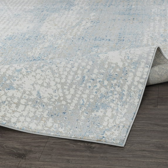 Pasargad Home Stella Collection Power-Loomed Beige/Light Grey Area Rug- 6' x 9', For Indoor Space and all Age of Group