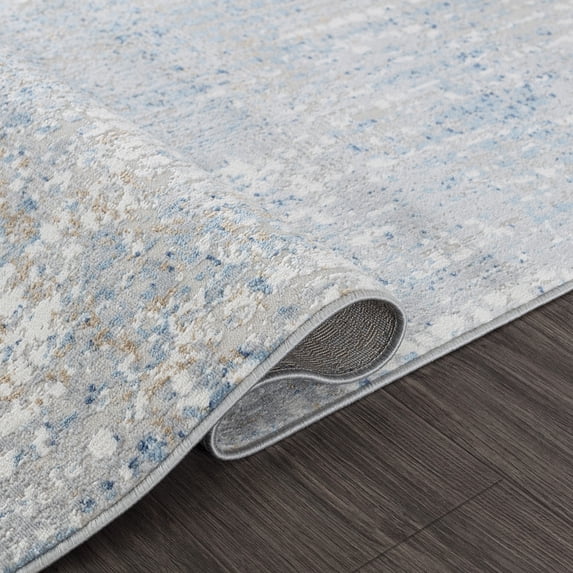 Pasargad Home Stella Collection Power-Loomed Beige/Light Grey Area Rug- 9' x 12', For Indoor Space and all Age of Group