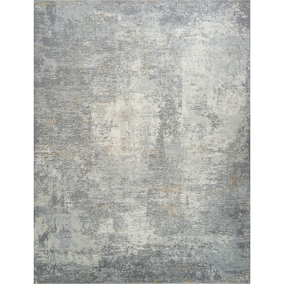 Pasargad Home Stella Collection Power-Loomed Light Grey Area Rug- 10' x 14', For Indoor Space and all Age of Group