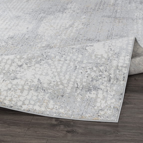 Pasargad Home Stella Collection Power-Loomed Light Grey Area Rug- 2' x 3', For Indoor Space and all Age of Group