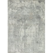 Pasargad Home Stella Collection Power-Loomed Light Grey Area Rug- 2' x 3', For Indoor Space and all Age of Group