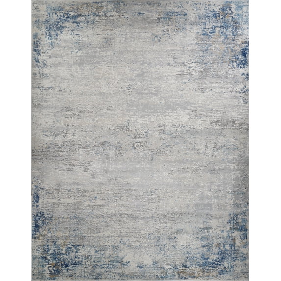 Pasargad Home Stella Collection Power-Loomed Light Grey/Beige Area Rug- 6' x 9', For Indoor Space and all Age of Group
