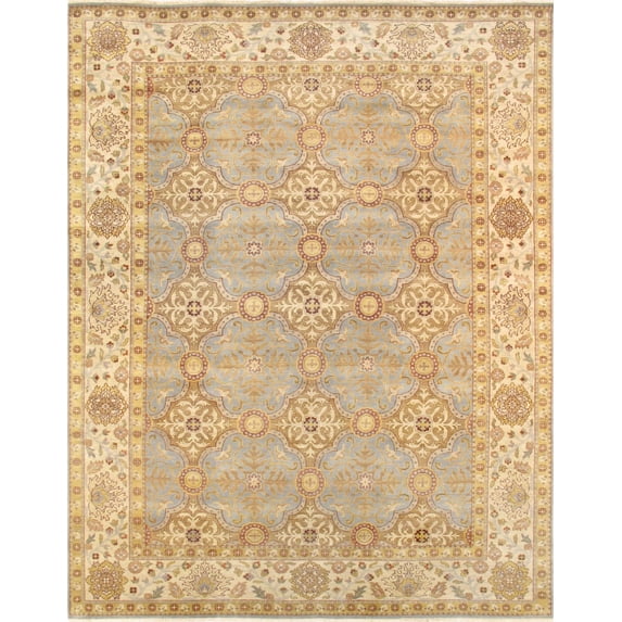 Pasargad Home Sultanabad 97" x 118" Hand-Knotted Lamb's Wool Area Rug in Ivory
