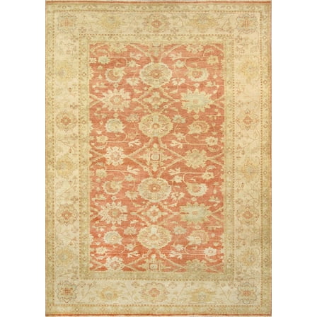 Pasargad Home Sultanabad Collection Hand-Knotted Lamb's Wool Area Rug- 10' 3" X 14' 1"